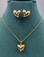 Elegant Gold-Toned Necklace & Earring Sets